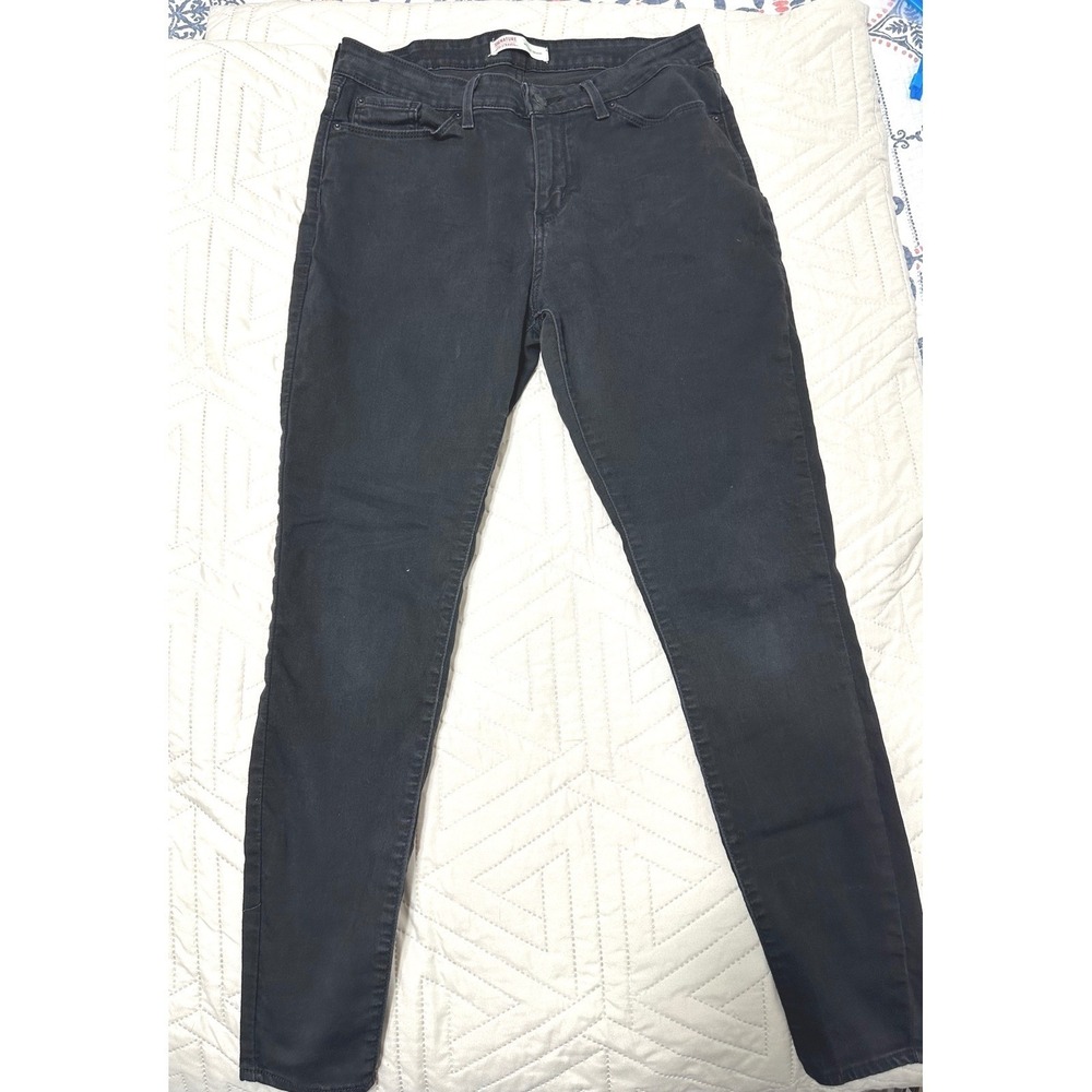 Signature by Levi Strauss Womens Mid Rise Skinny Jeans Black W31 L30 84540-0039
